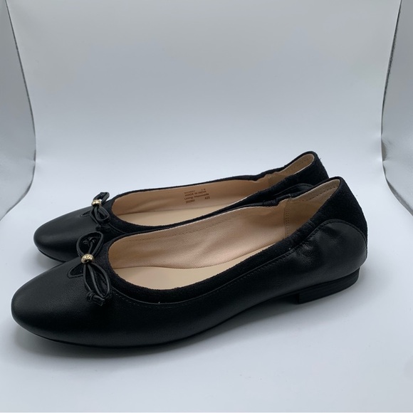 NWOB Cole Haan Women's Keira Ballet Flat, Black leather bow size 7B 1083 - Picture 3 of 11